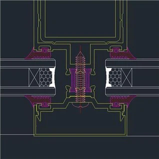 Izolovaná záclonová stěna
